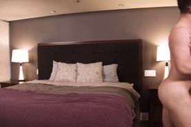 Hot threesome in a secret place where three buddies can