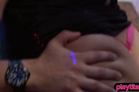 Real amateur couple going to an LA swinger group party