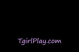 Ts sweetheart Ella Hollywood rides a big hard cock