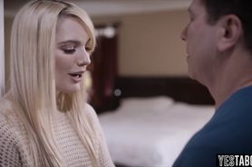 Cute blonde teen need stepdaddys hot seed in her pussy