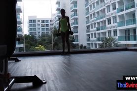 My Thai wifes workout session ends in a quickie fuck