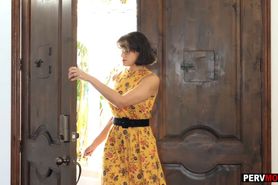 Lingerie fashion show given to me by my busty stepmom