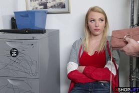 Dirty blonde with big ass busted by a bad policeman