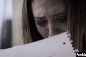 Beautiful blonde teen babe banged by a big cock guy