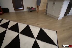 Licked my stepmoms cooch in the kitchen when dad was at