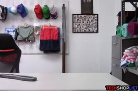 Tall teen thief Aliza Haze busted by big dick mall cop