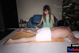 A gentle and sexy massage then a nice creampie session