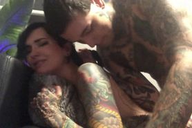 Goth chick getting drilled hard and creampied