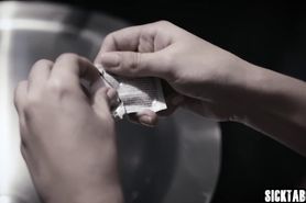 Crazy teen seduced a perverted stepdad with big cock