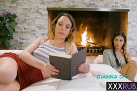 Sexy babes seduced a big cock client af