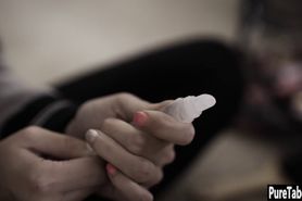 Blonde petite teen joined a hardcore sex with friend