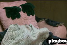 Beautiful babes experienced a funny guy in a costume