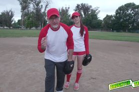 Dads teach the babes April Snow and Taylor Blake some l