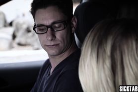 Blonde babe used by a perverted teacher with huge cock