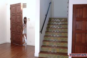 Pretty teen experienced hardcore sex with step parents