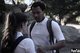 Nice black guy banged MILFs tight pussy after blowjob