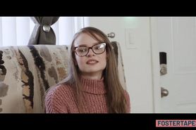 Dirty teen stepdaughter enjoyed a passion masturbation