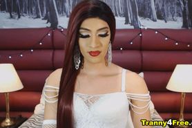 Big Cock Latina Trans Jerking Off
