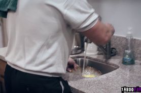 Maya swallow the whole cock of Mr Grayson she makes her