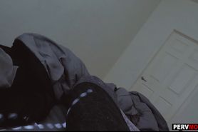 Morning fuck with my petite big tits latina stepmom