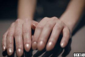 Slutty petite teen takes guys huge dick and sucked it