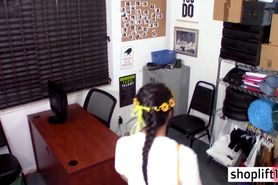 Chubby MILF caught because of felony and offers big ass