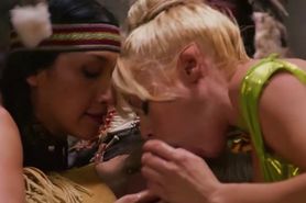 Nasty Peter Pan drilling two Indian babes with hairy cu