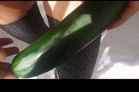 Orgasm with a cucumber in my ass