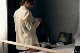 Gorgeous brunette Euro MILF taking some relaxing time