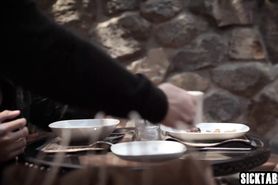 Naughty blonde enjoys a hardcore double penetration