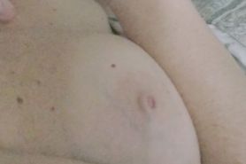 Unaware Wife tits spied in bed