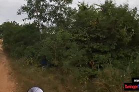 Thai amateur teen hottie gets fucked outdoor in public