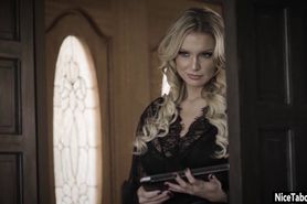 Petite teen licked stepmoms wet pussy before group sex