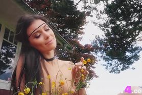 Beautiful MILF shows her perfect petite naked body