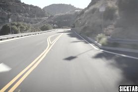 Sexy babe with nice ass fucked by two bad strangers