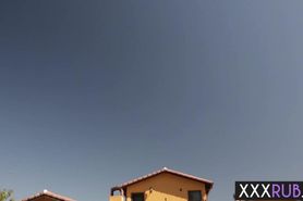 Amazing blonde pleased big cock guy and rode his dick