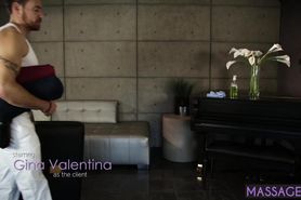 Amazing latina sucks and fucks a massage professional