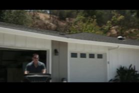 Busty blonde MILF fucking a big cock for a free room