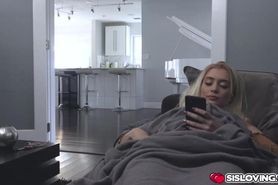 Stebrother enjoys watching his stepsisters masturbating