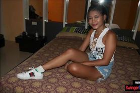 Real amateur Thai teen cutie fucked on cam after jerkin