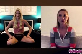 Adira Fox and Charlotte Stokely both strip off each oth