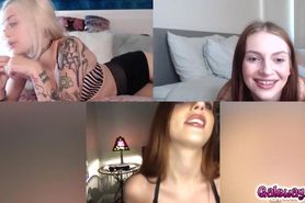 Lesbians spice up their little games by stripping off t