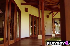 Petite blonde babe showed curved body and sweet pussy