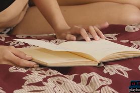 Petite MILF model Victoria Antoinette strips and shows 