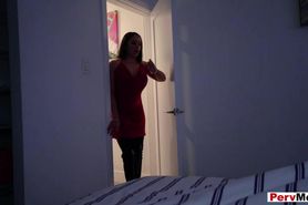 Stepmomthers new sexy red dress needs to be initiated