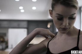 Slender MILF cleans guys big hard cock after floor