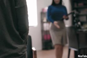 Two horny babes kissing before fingering and group sex