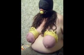 Fat Saggy tits are punished hard