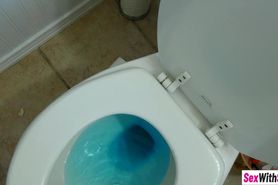 Busty stepsister tells her stepbro to clean her big ass