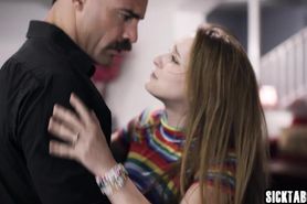 Naughty small tits teen wanted some dick and she took g